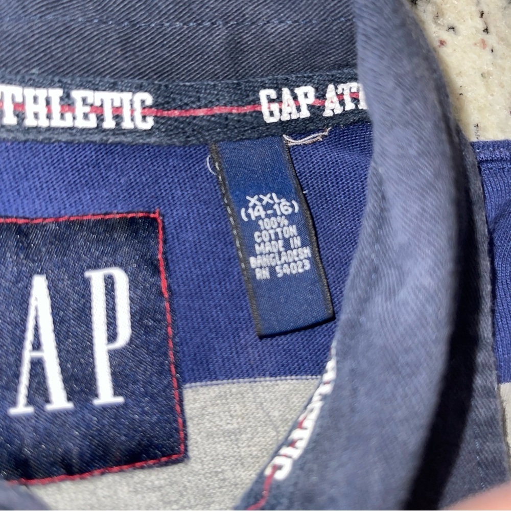 Vintage 2001 Gap Rugby Long Sleeve Boys Size XXL Mens Small XS Striped 3 Katseye - Picture 7 of 9